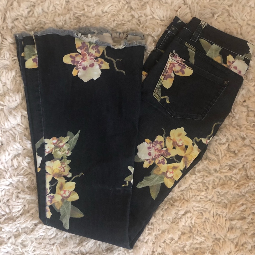 Free people floral bell bottoms